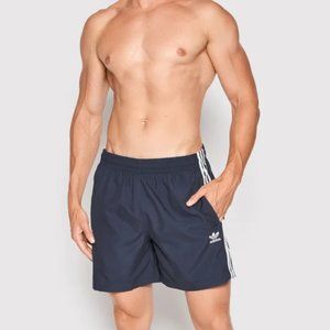 Adidas Originals 3 Stripe Classic Trace Swim Shorts HF2117 Navy Men's
